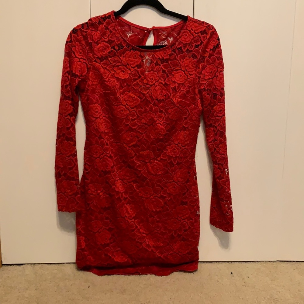 Red rose dress. Never worn, not really my style